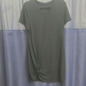 V-Neck Knot Detail Dress